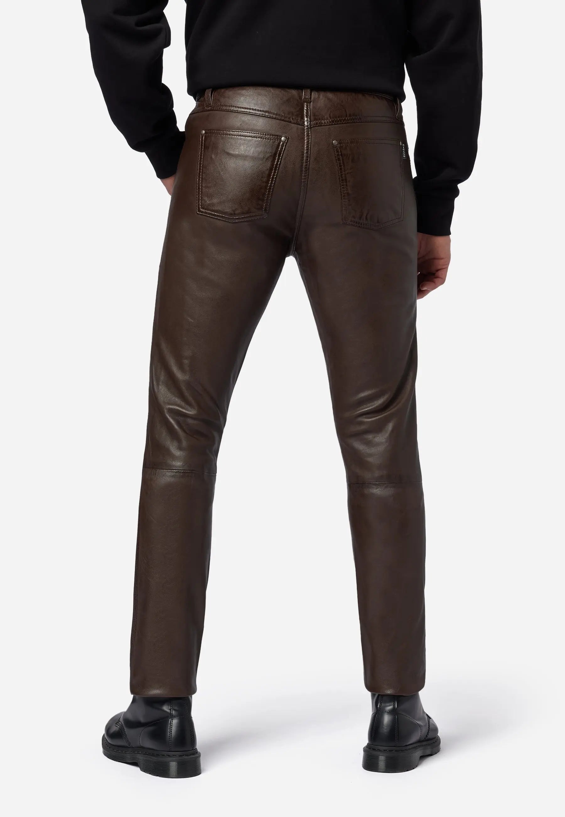 Slim Fit Herren Lederhose Bono
