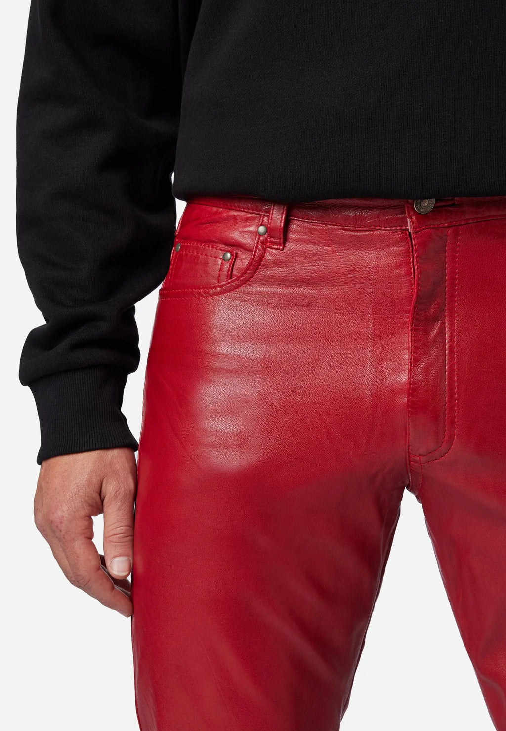 Slim Fit Herren Lederhose Bono
