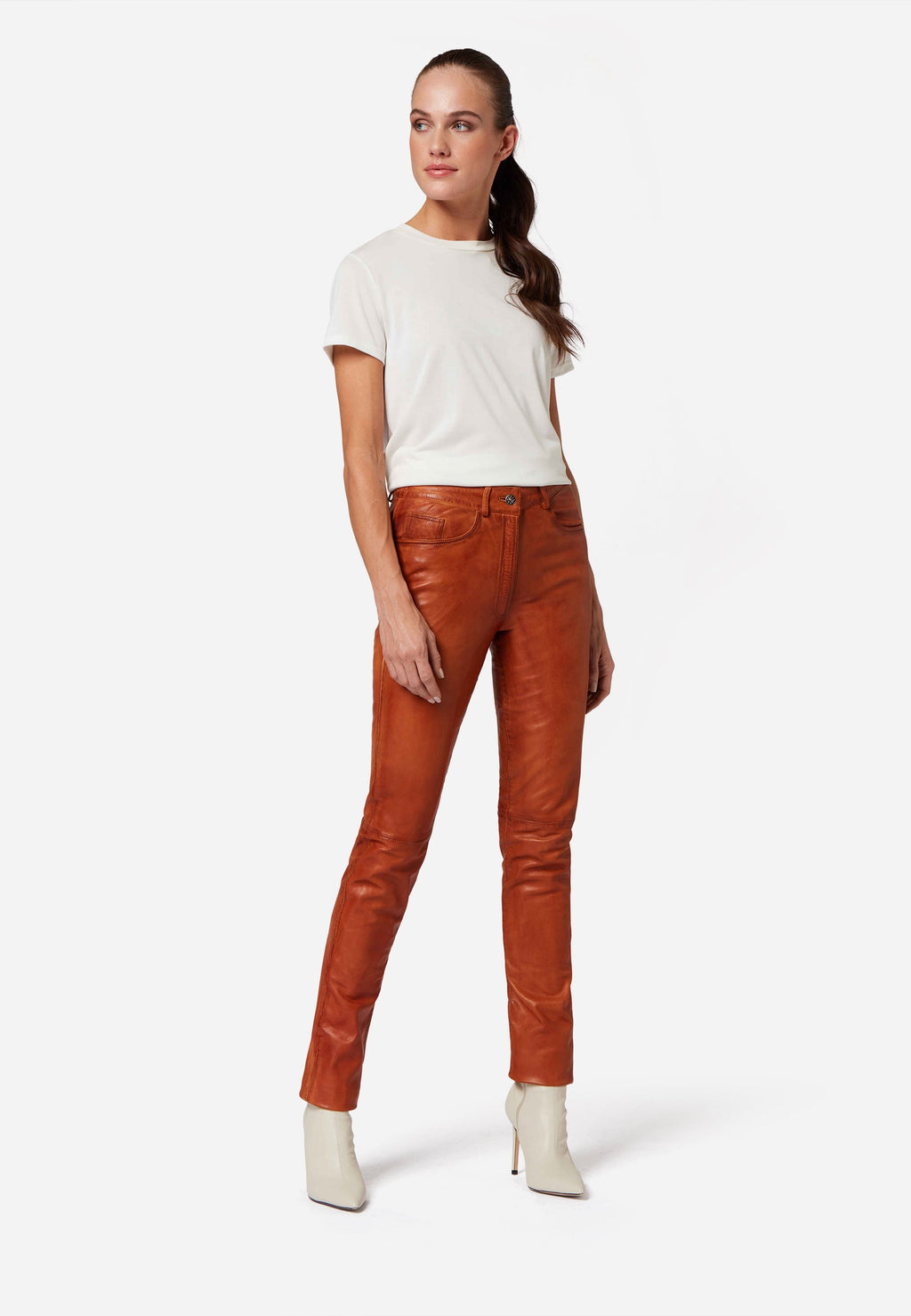 Five Pocket Lederhose Damen 9809