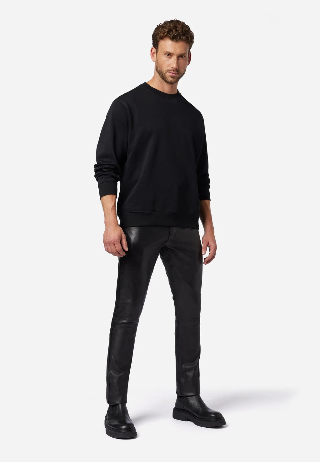 Slim Fit Herren Lederhose Bono