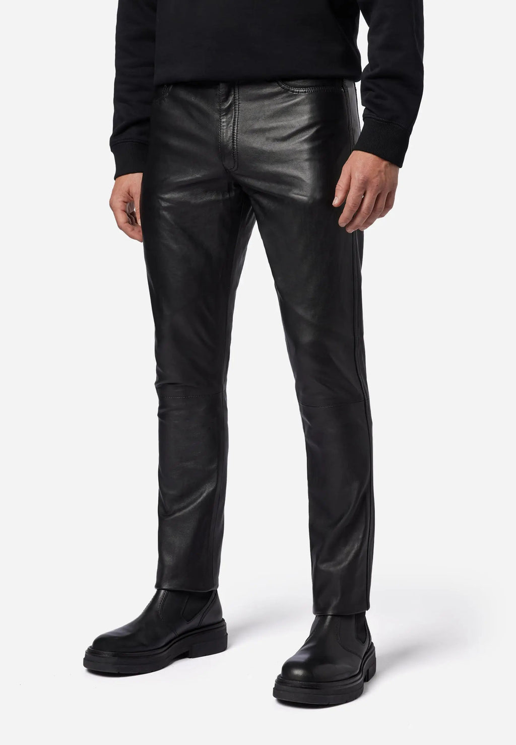 Slim Fit Herren Lederhose Bono