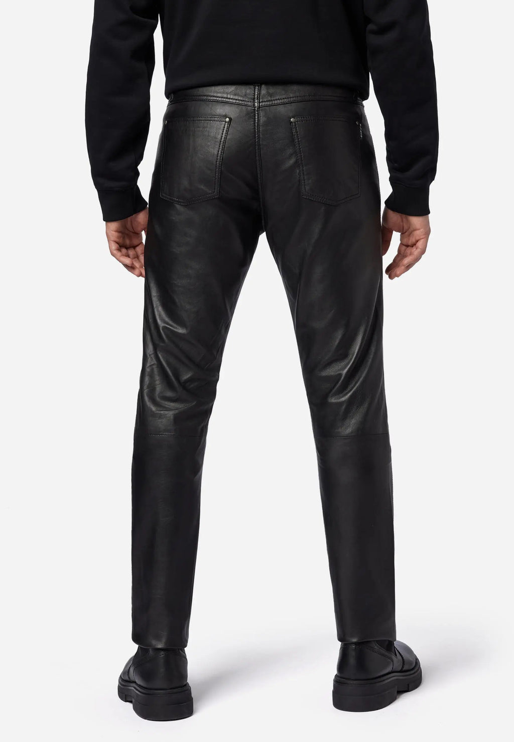 Slim Fit Herren Lederhose Bono