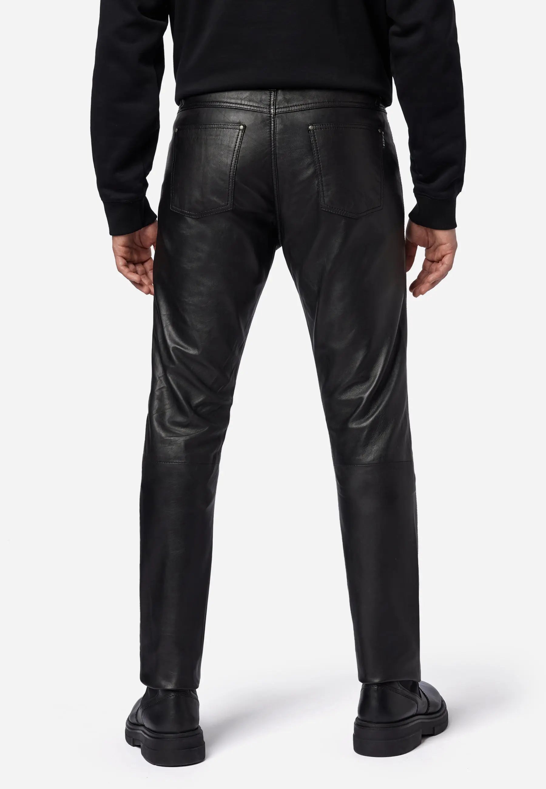 Slim Fit Herren Lederhose Bono