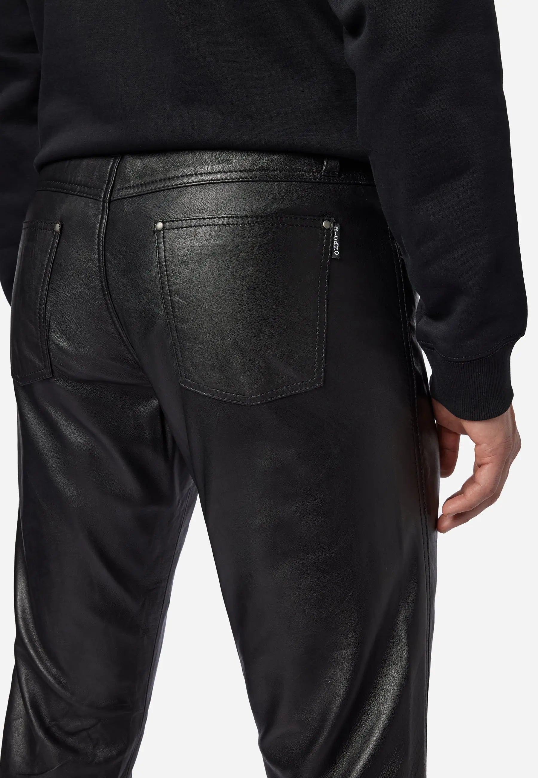 Slim Fit Herren Lederhose Bono