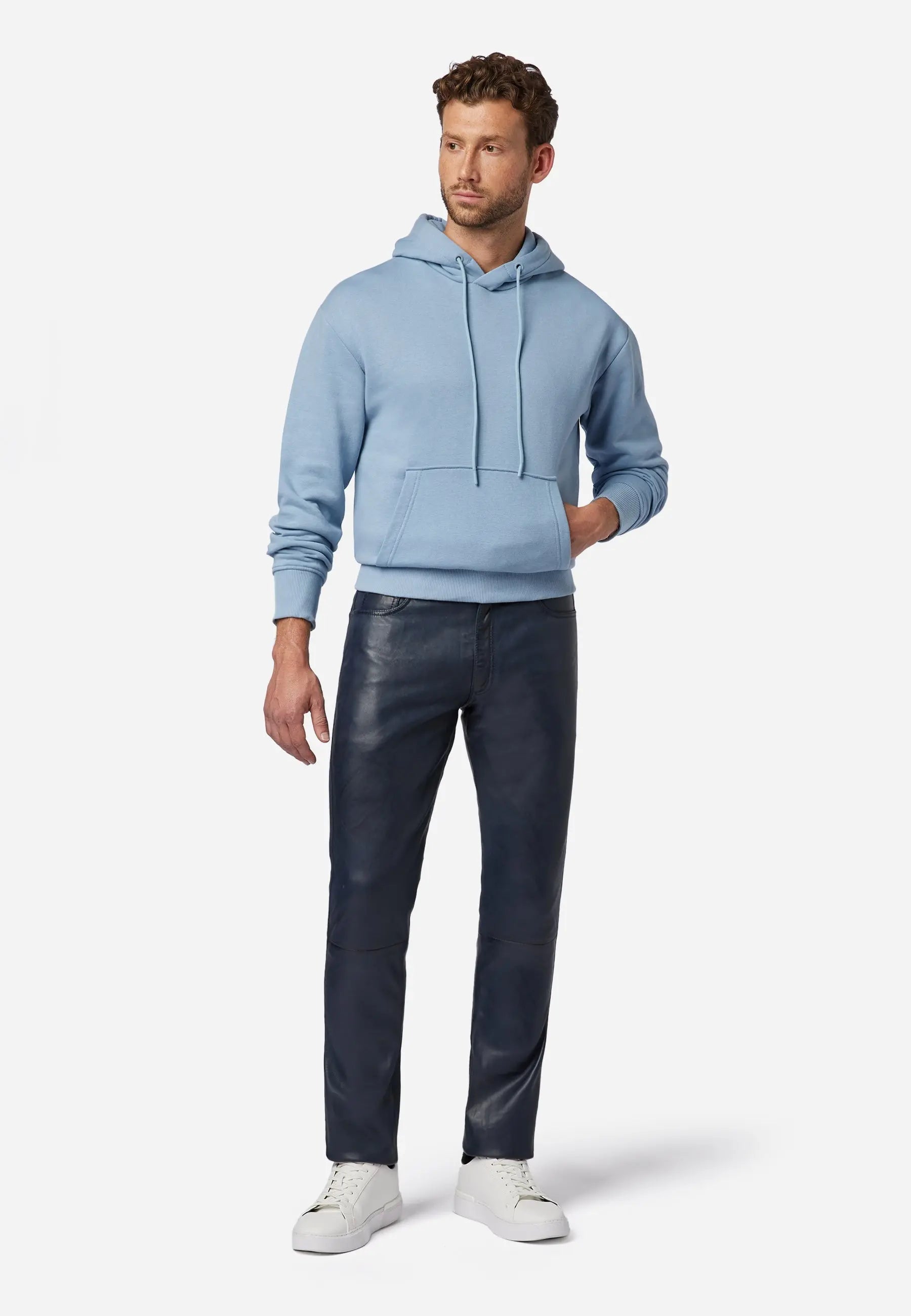 Slim Fit Herren Lederhose Bono
