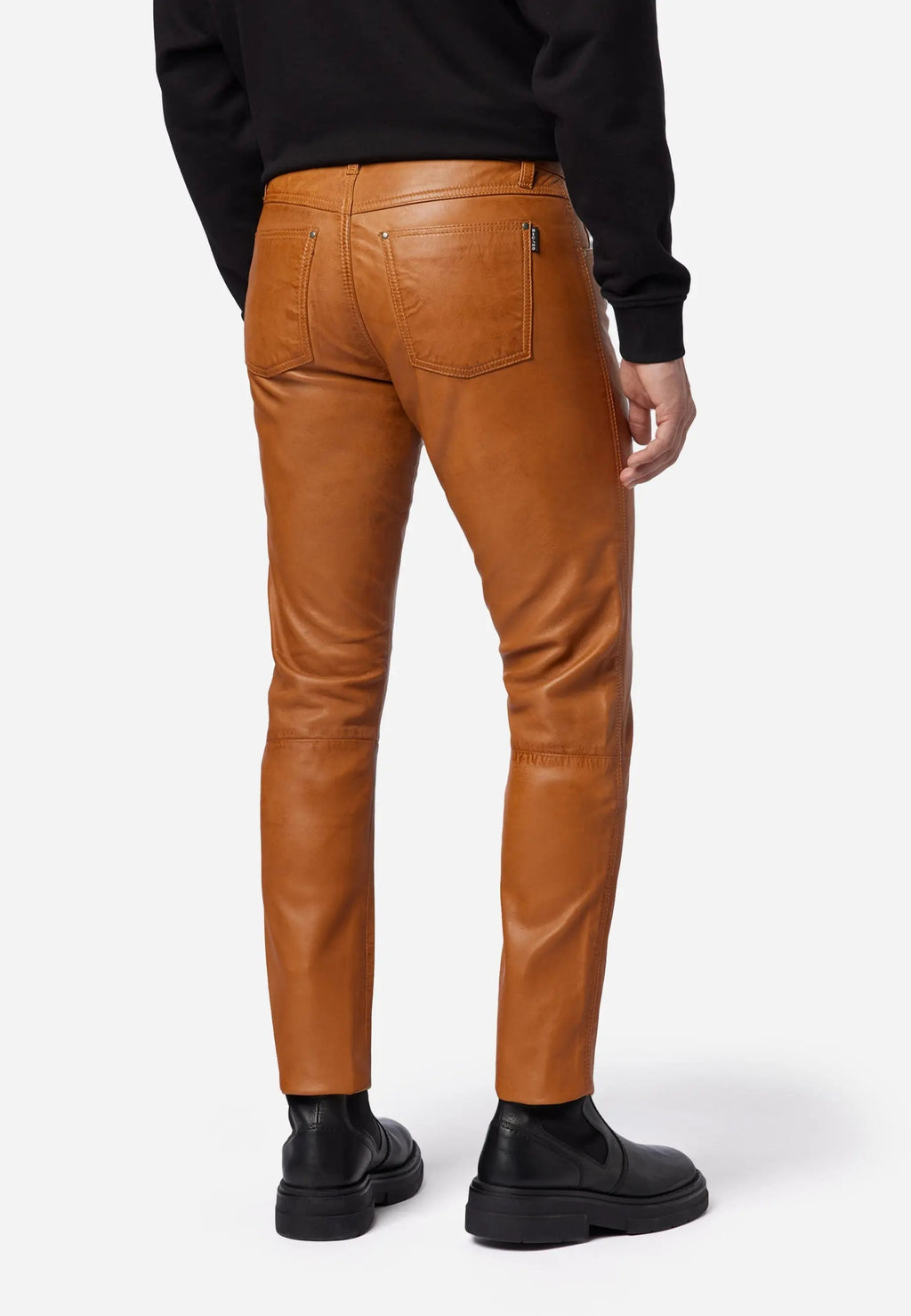 Slim Fit Herren Lederhose Bono