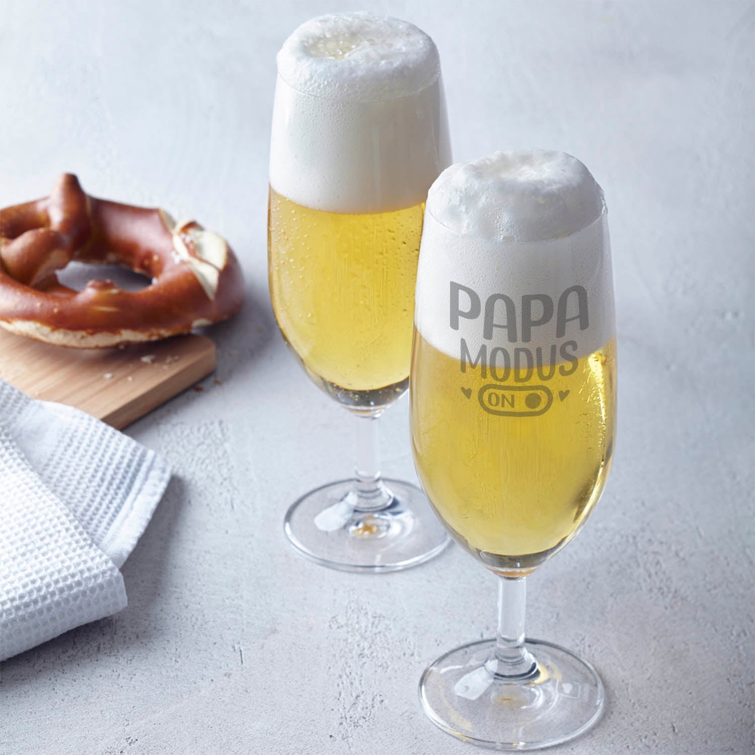 Leonardo Bierglas mit Gravur "Papa Modus"