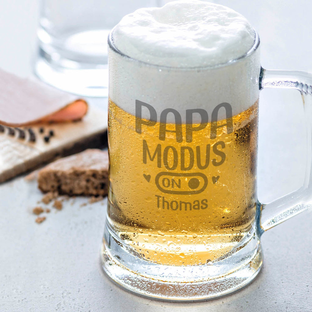 Montana Bierkrug mit Gravur "Papa Modus" mit Namen