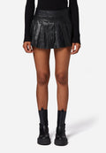 Lederrock Pleated