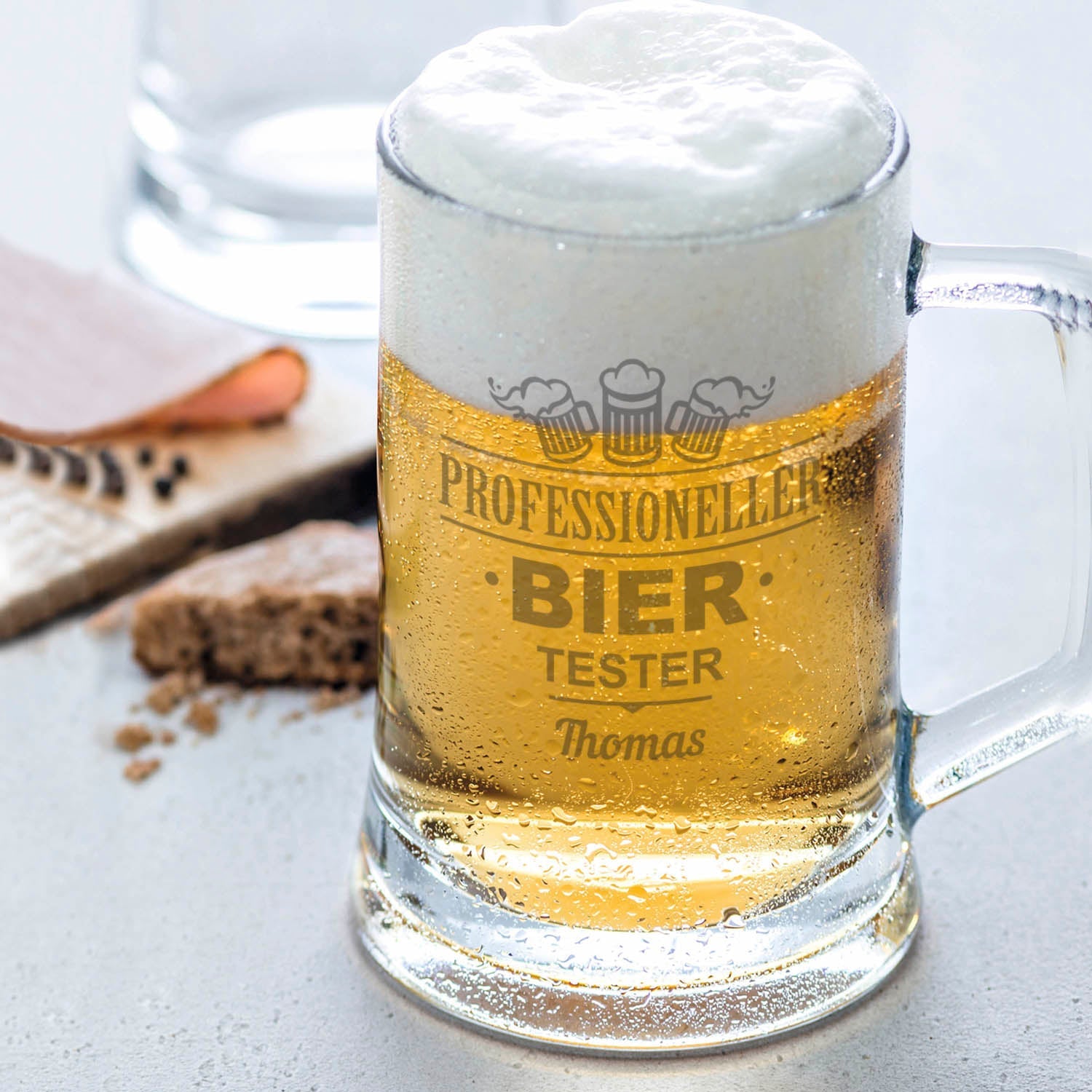 Montana Bierkrug mit Gravur "Professioneller Biertester" mit Namen