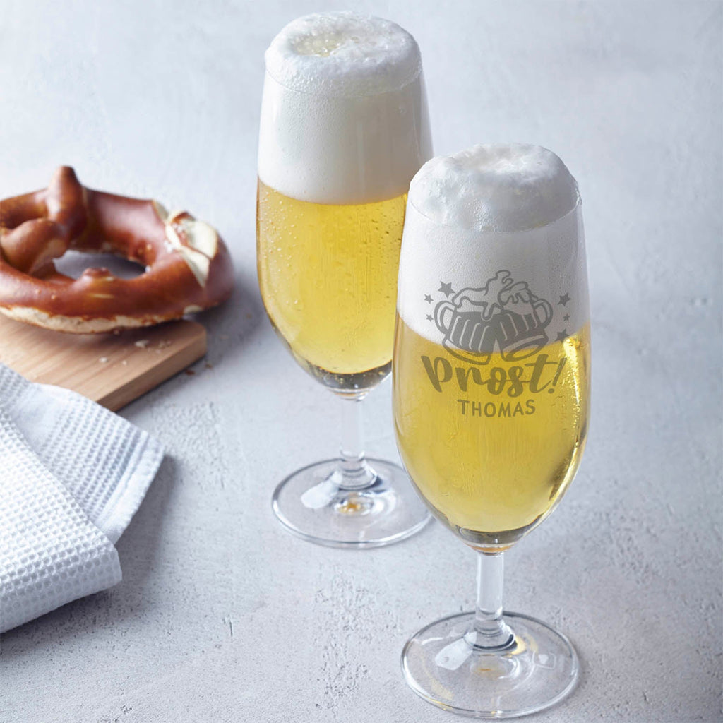 Leonardo Bierglas mit Gravur "Prost Bier" mit Namen