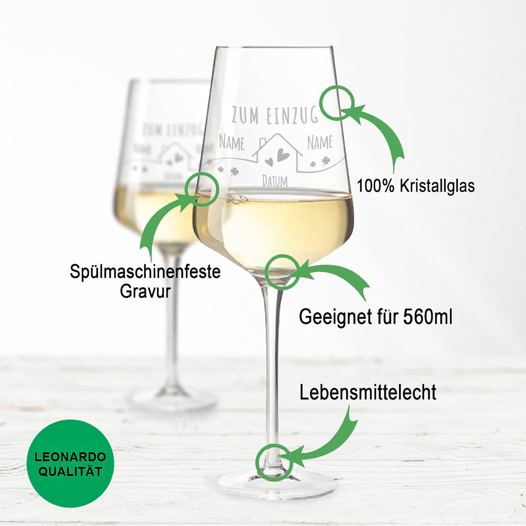 Leonardo Weingläser mit Gravur "zum Einzug"