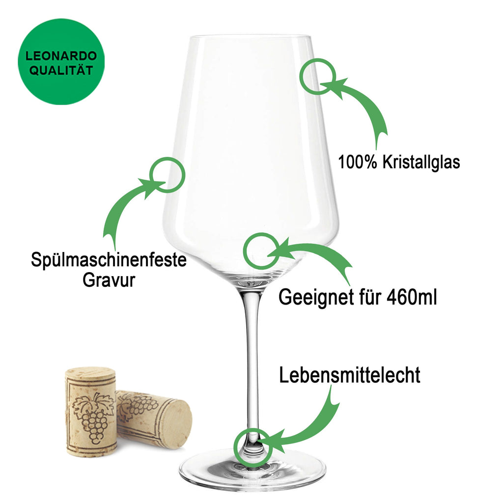 Leonardo Weingläser mit Gravur "Goldene Weihnachten" Design im Set