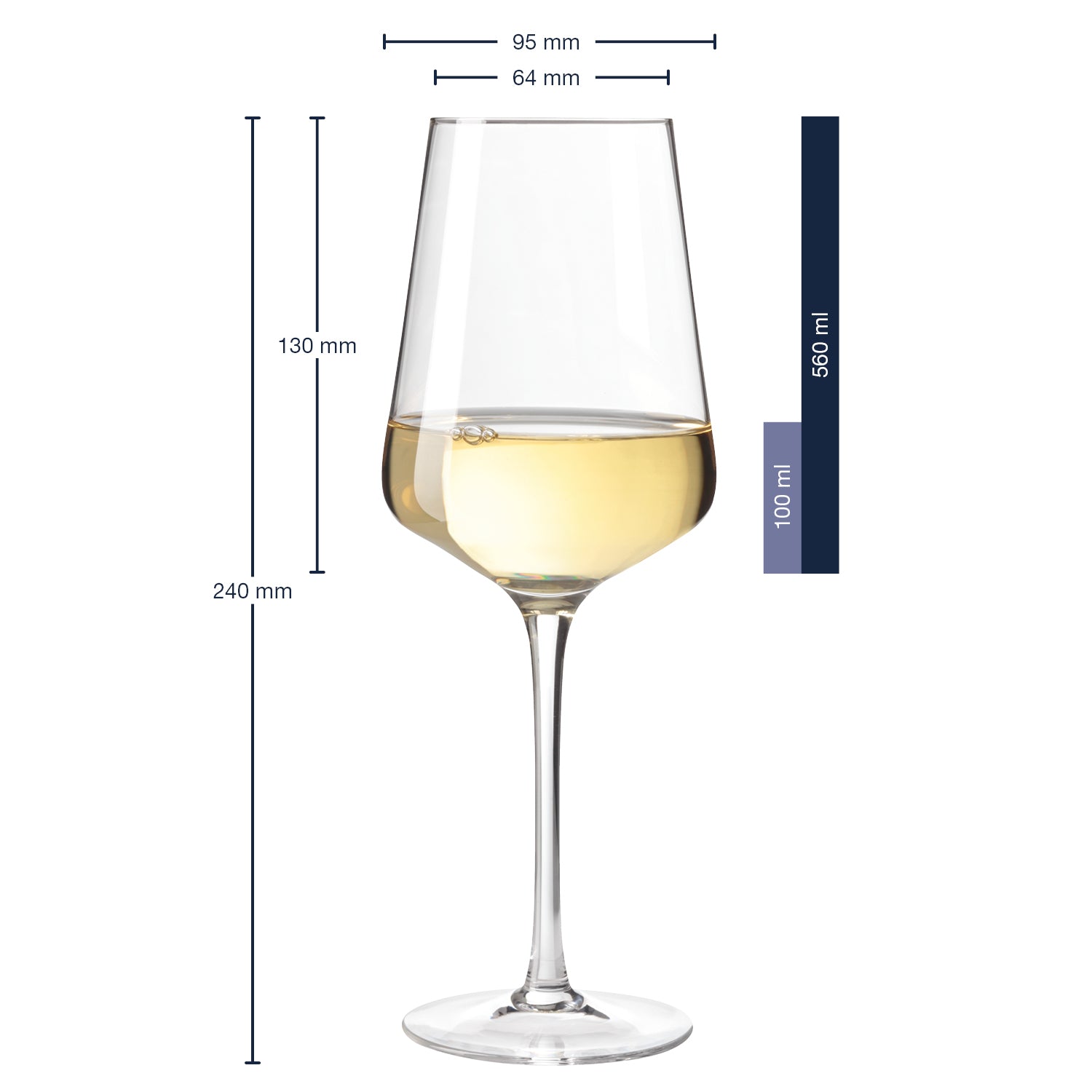 Leonardo Weinglas mit Gravur im "Je t'aime" Design mit Namen