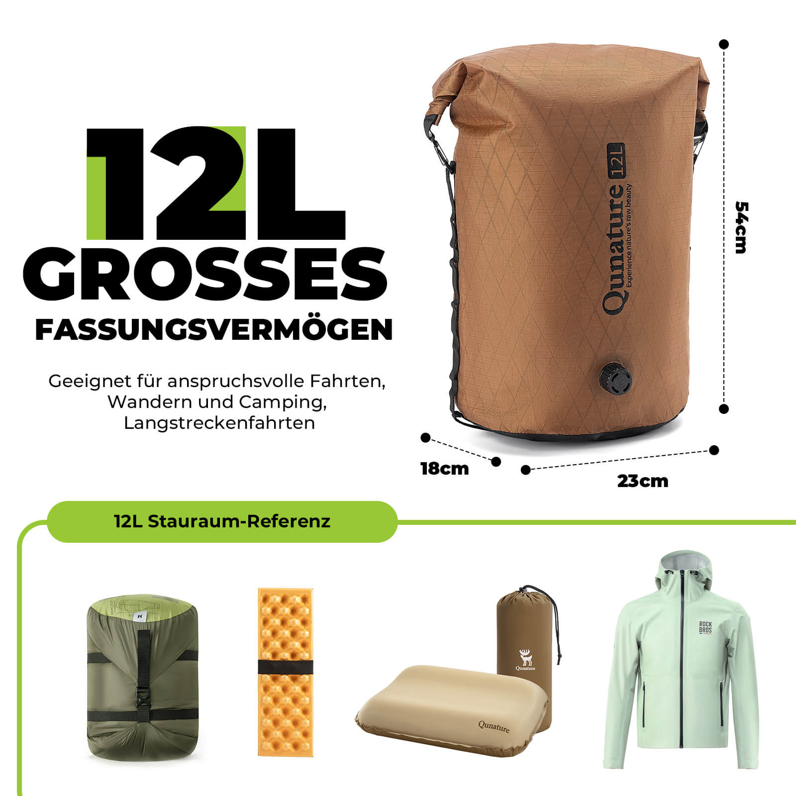 Qunature Lenkertasche 6L/12L Wasserdicht & Leicht