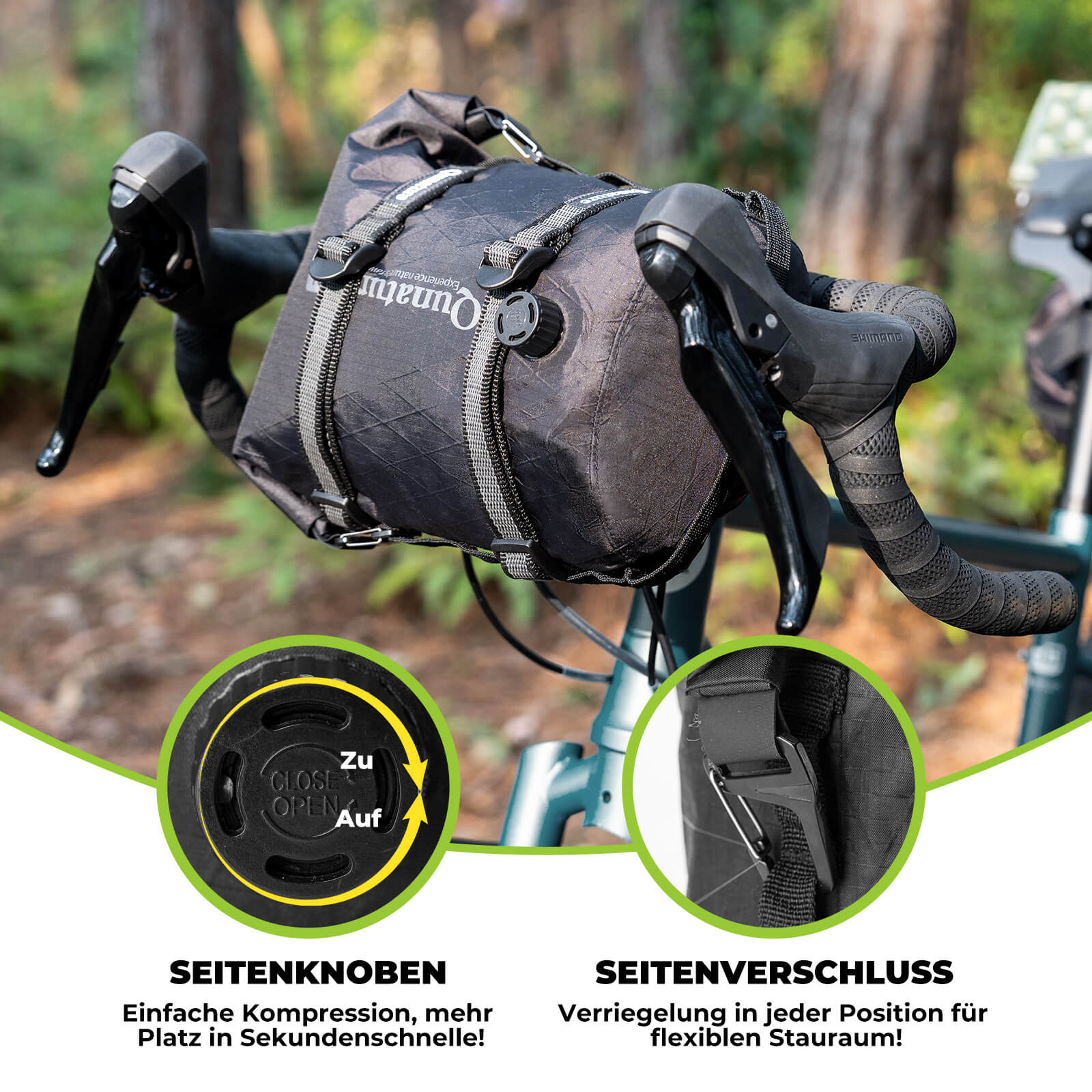 Qunature Lenkertasche 6L/12L Wasserdicht & Leicht
