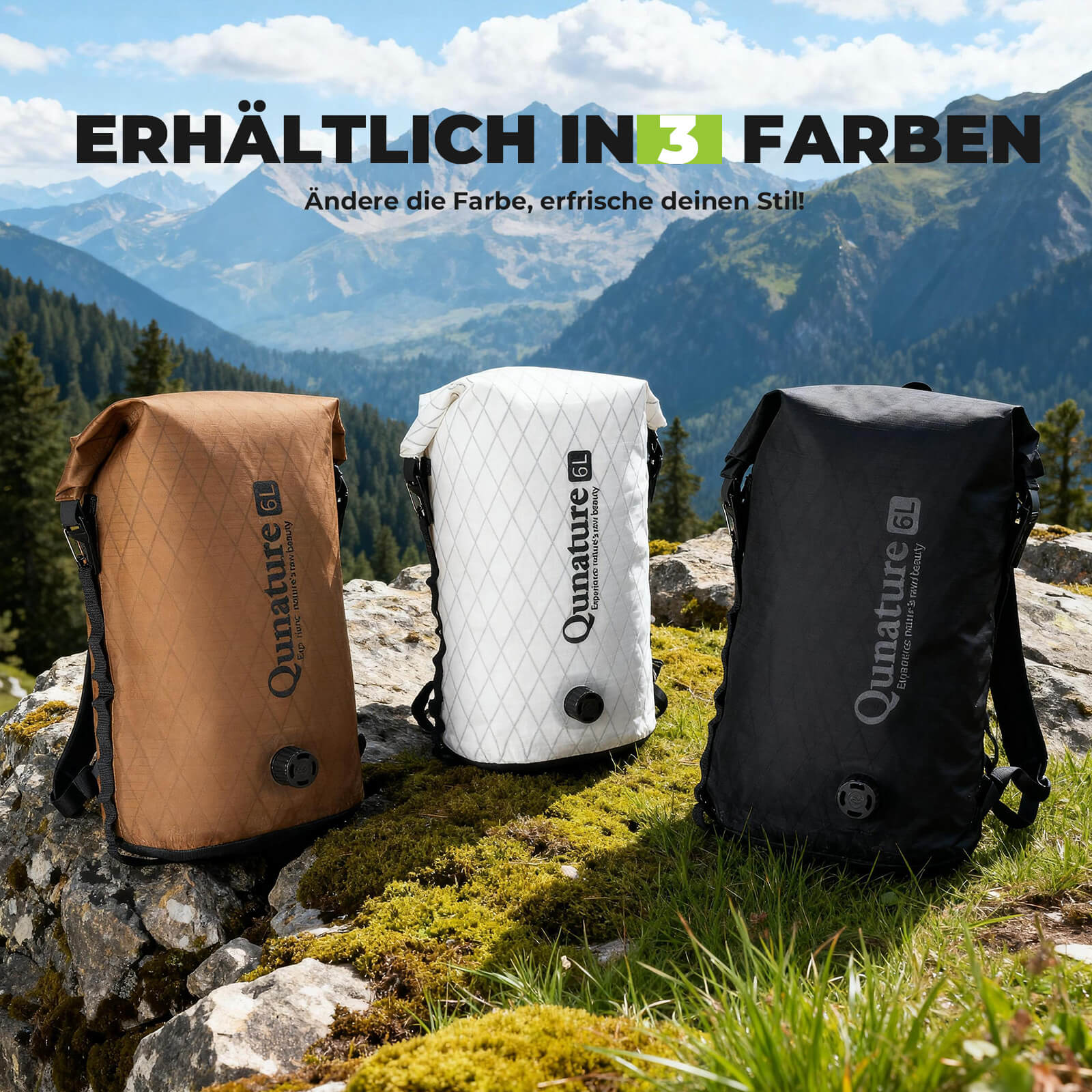 Qunature Lenkertasche 6L/12L Wasserdicht & Leicht
