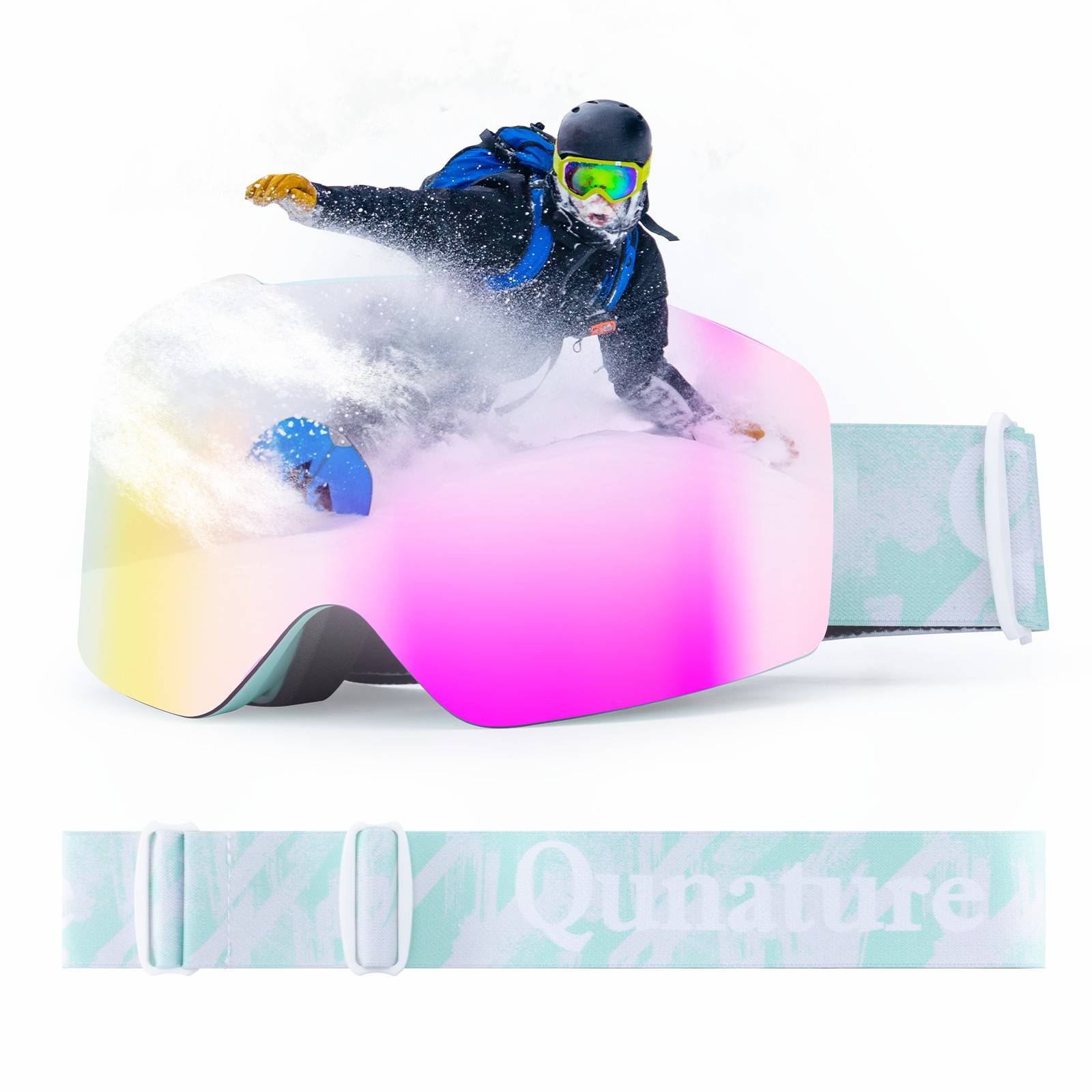 Qunature UV400 Antifog Rahmenlose Skibrille