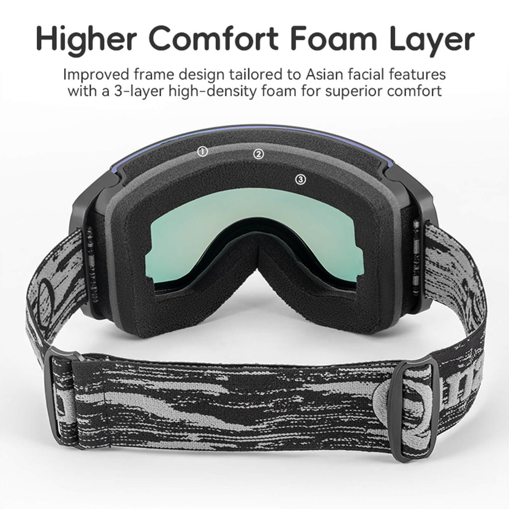 Qunature Antifog UV400 Skibrille für Brillenträger