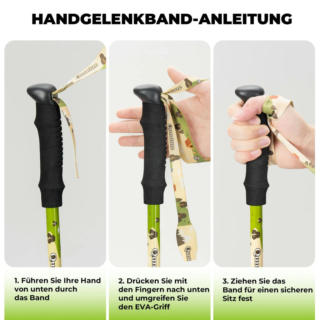 Qunature Wanderstöcke Kinder, 51–100 cm verstellbar Trekkingstöcke, Aluminium 1 Stück