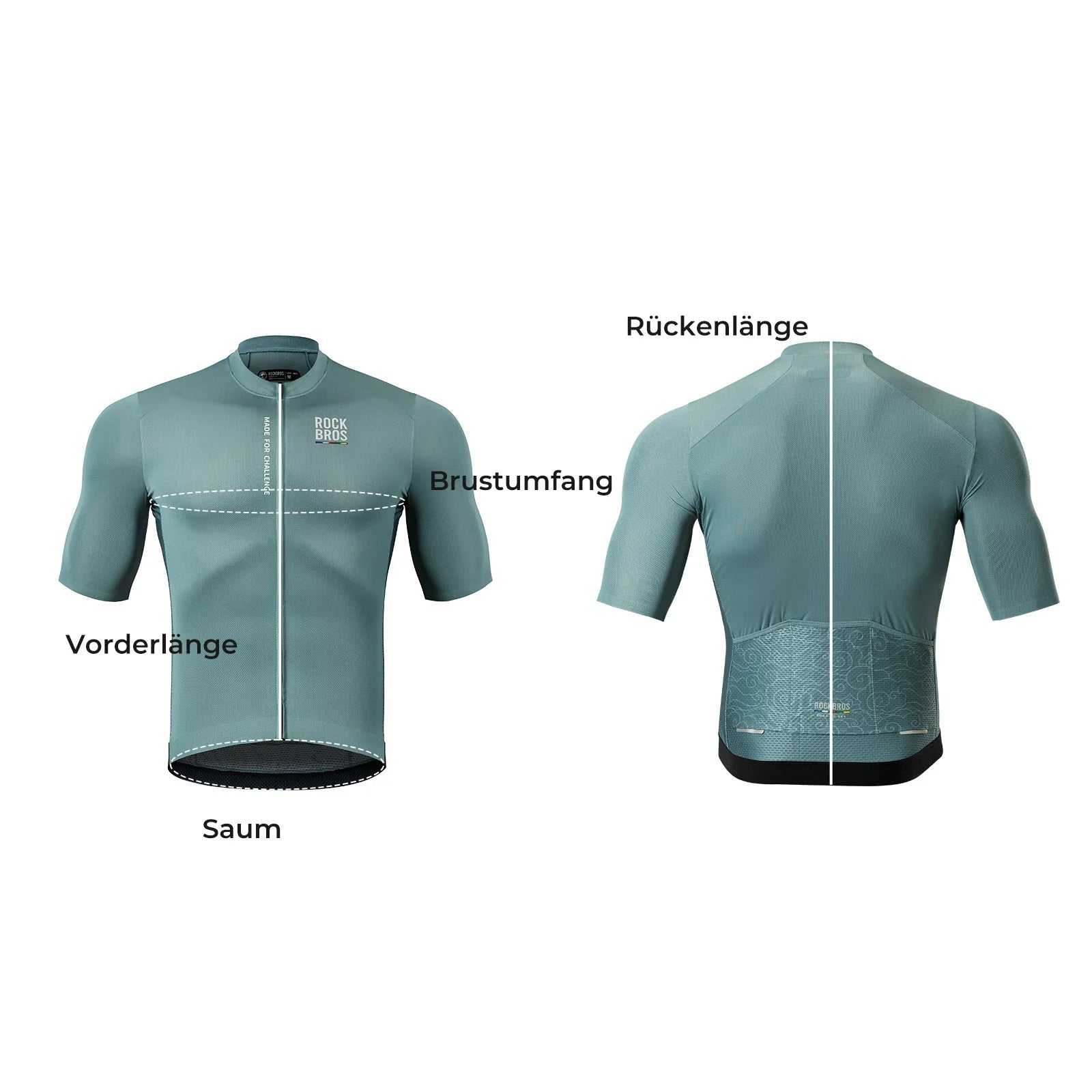 ROAD TO SKY Herren Kurzarm-Radtrikot Jersey für MTB & Rennrad