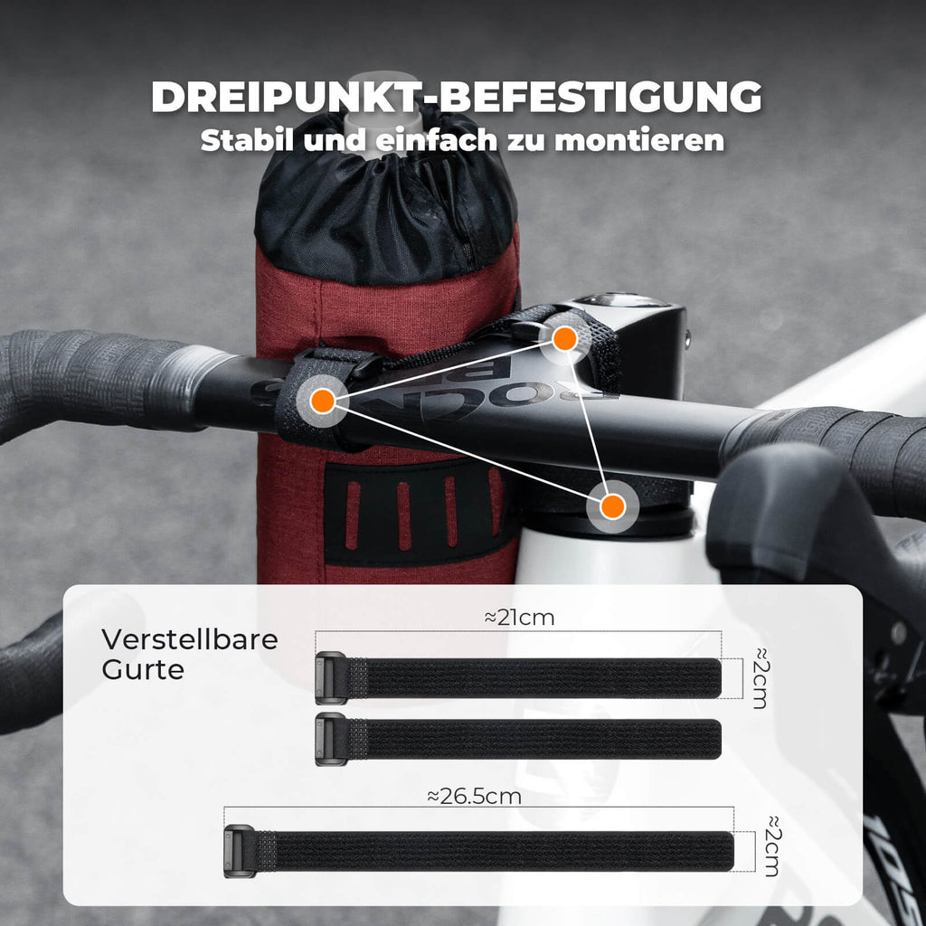Fahrrad Lenkertasche Mini 1L für Trinkflaschen Ø9 cm
