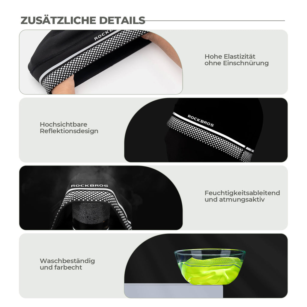 Fahrrad Mütze Fleece Helmmütze Wärmespeicherung