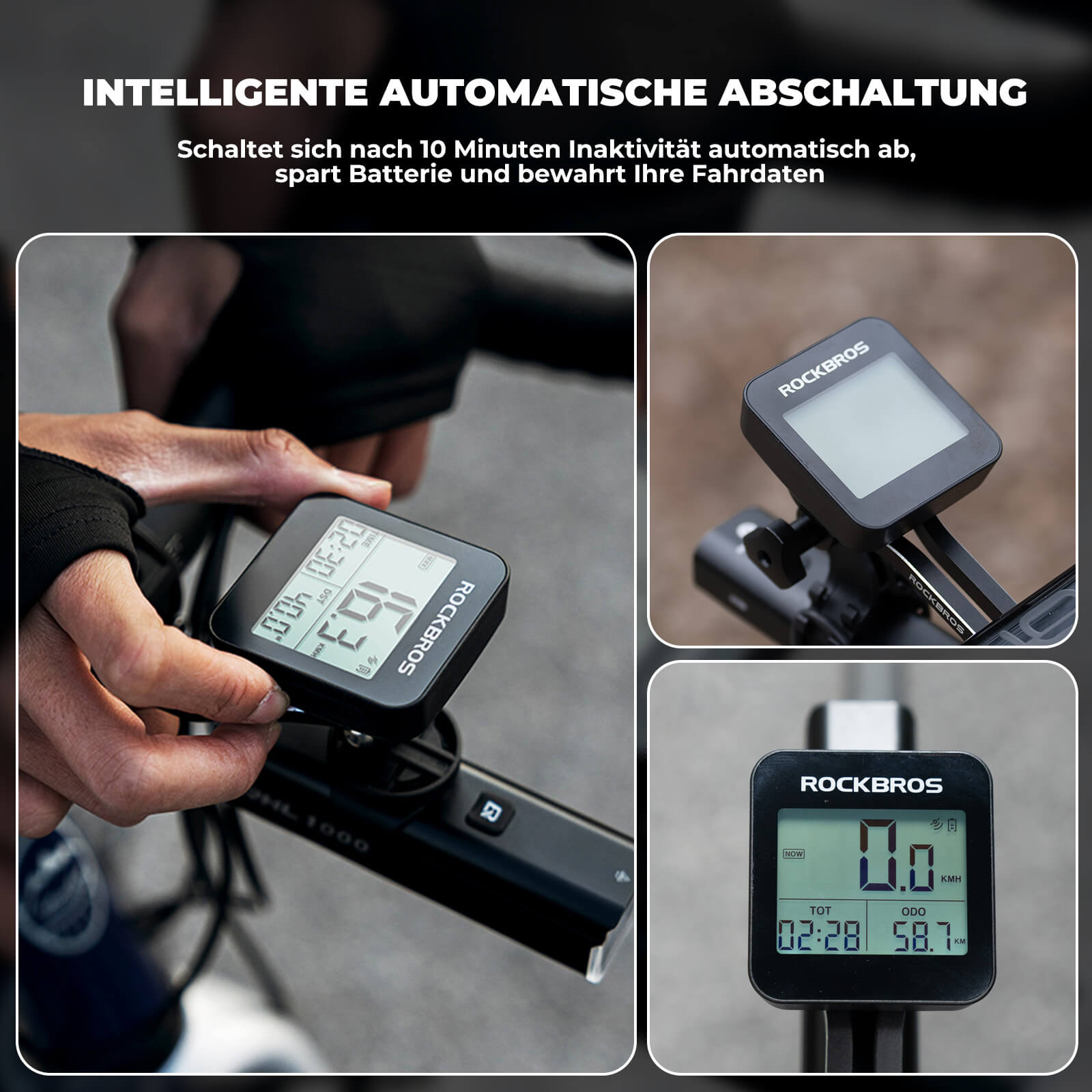ROCKBROS Fahrradcomputer Kabellos G1
