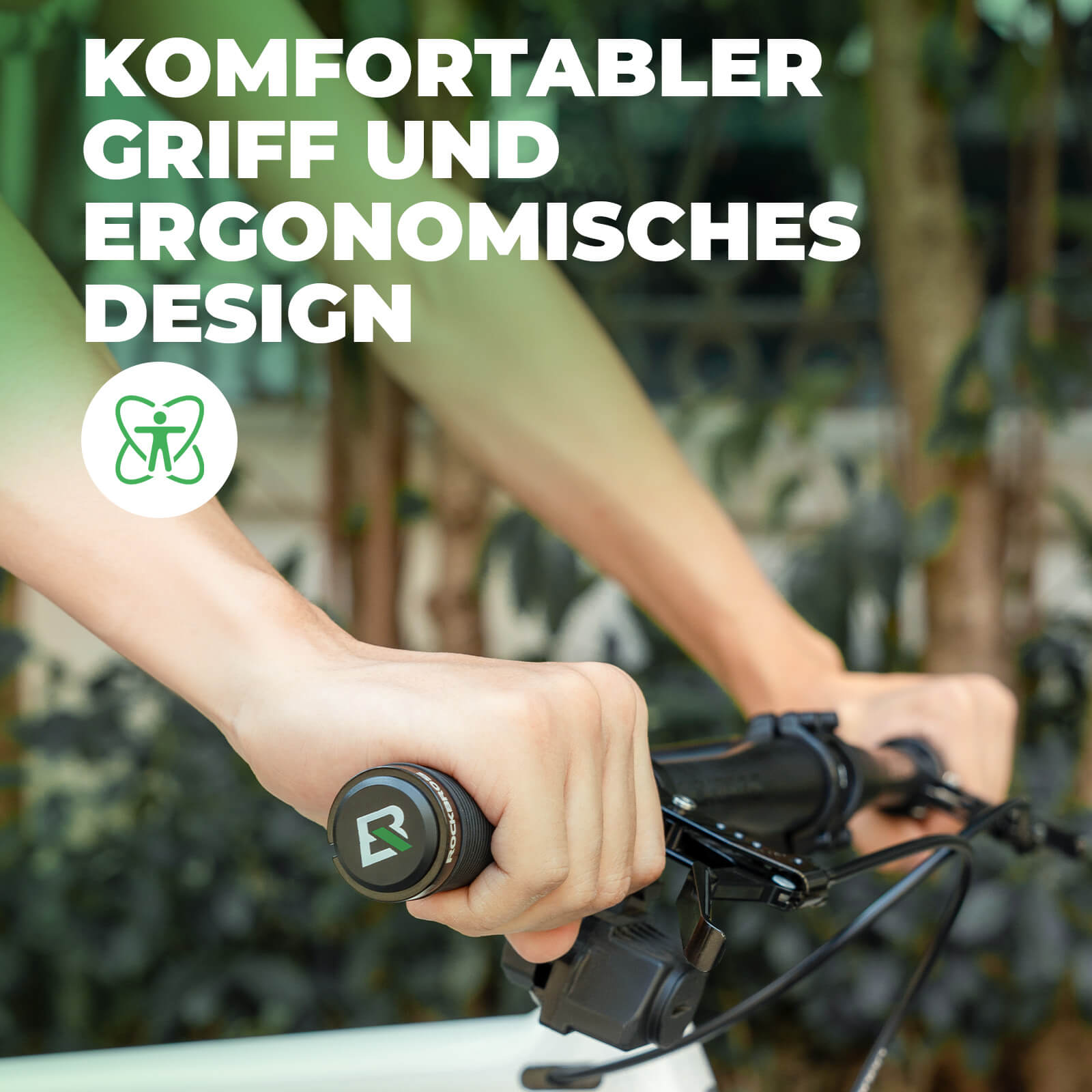 ROCKBROS Fahrradgriffe rutschfest Doppelverschluss 22,2mm