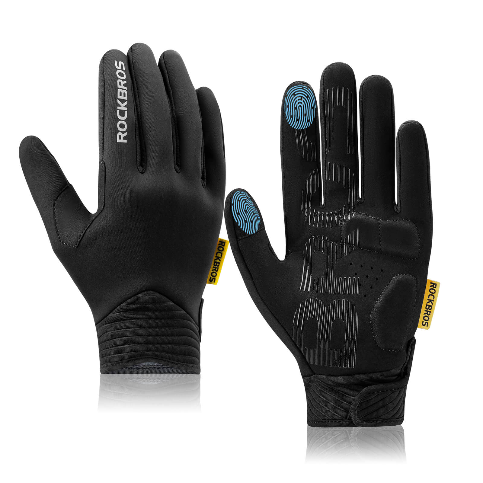 ROCKBROS Fahrradhandschuhe Touchscreen-fähig mit SBR-Polsterung