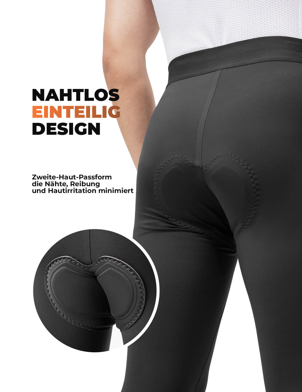 ROCKBROS Fahrradhose Lange Radlerhose Gepolstert Atmungsaktiv Herren