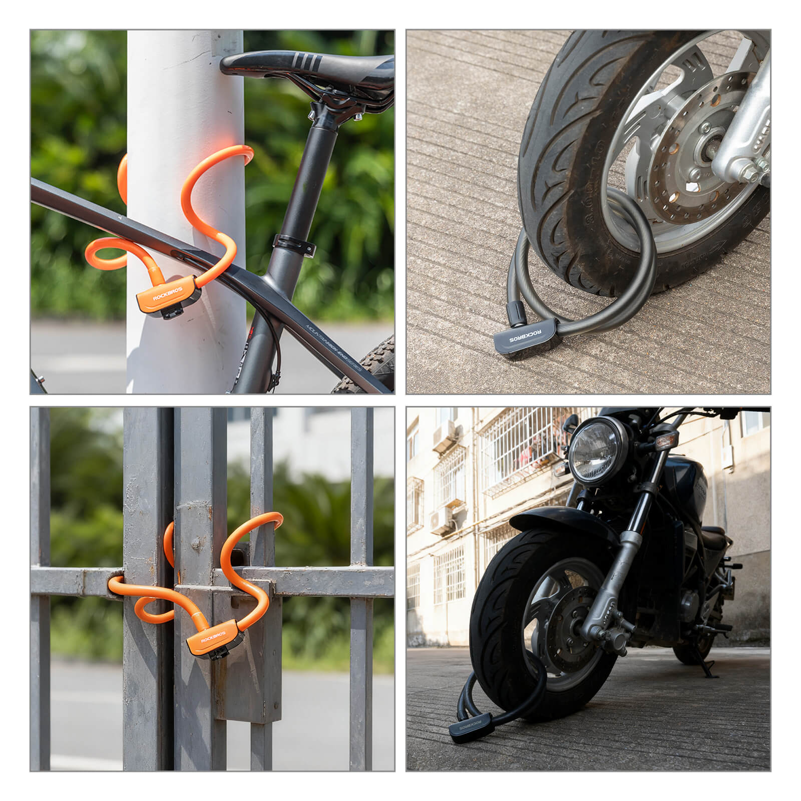 ROCKBROS Fahrradschloss 110 cm / 11 mm