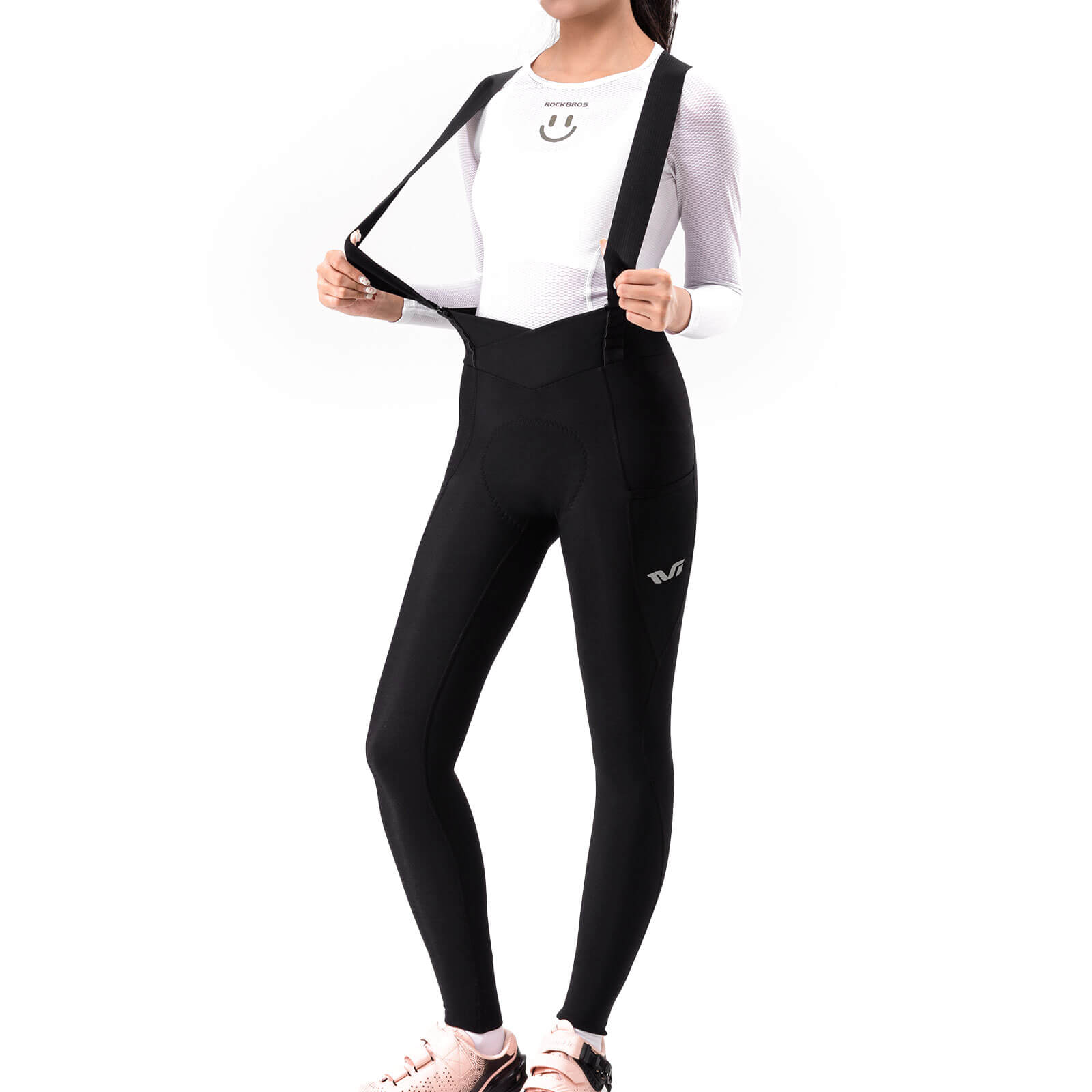 TVI Damen Trägerhose Fahrradhose Gepolstert Stoßfeste Thermo