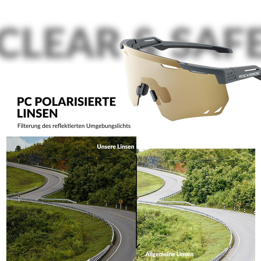 Ultraleichte Polarisierte Fahrradbrille mit UV400