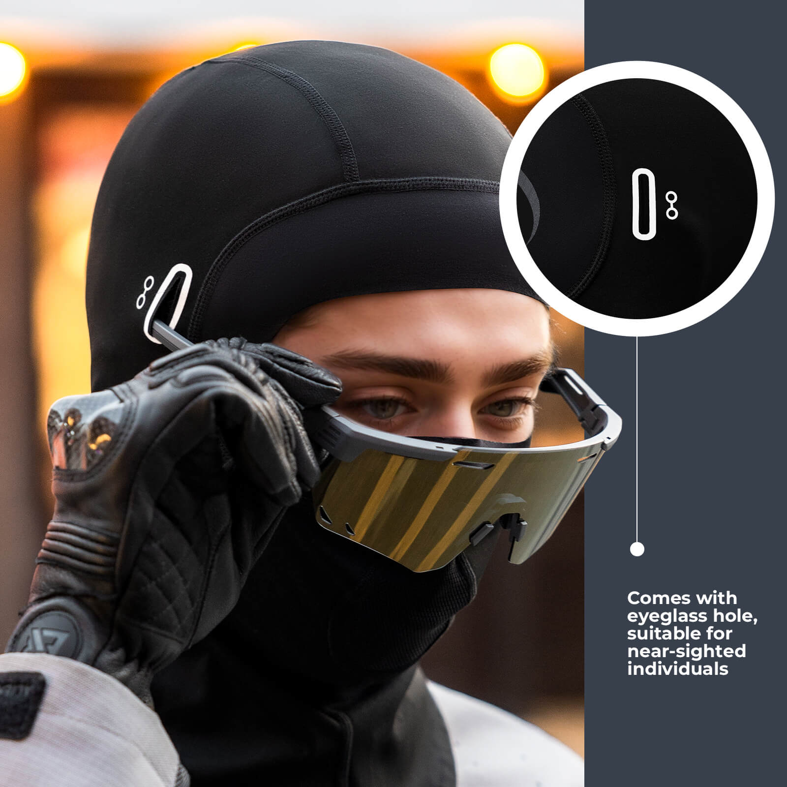 ROCKBROS Sturmhaube Winddichte atmungsaktive Fleece-Balaclava für Outdoor-Sport Unisex