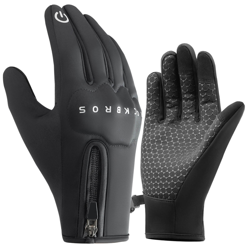 ROCKBROS Winter Fahrradhandschuhe mit Gel Gepolstert Touchscreen-fähig