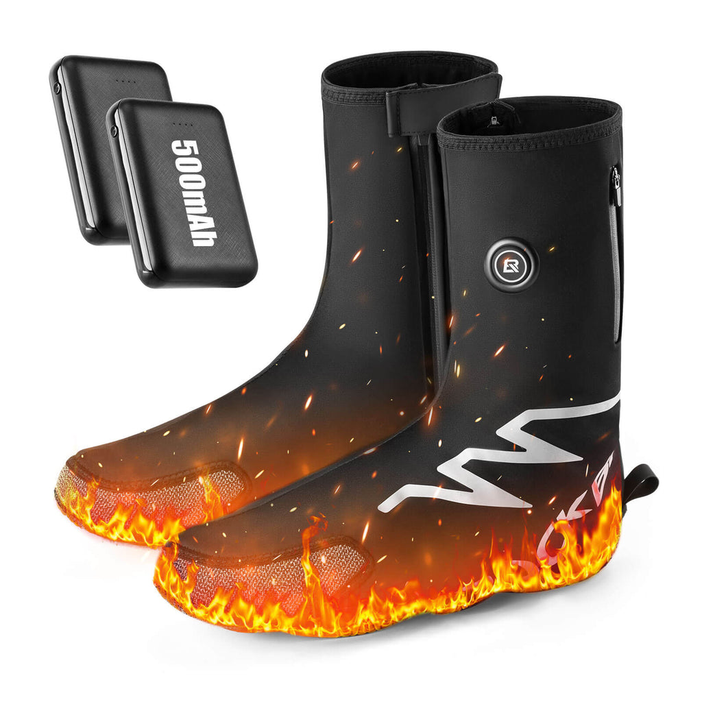 ROCKBROS Beheizte Überschuhe Winter Fahrrad Schuhüberzieher für Damen/Herren