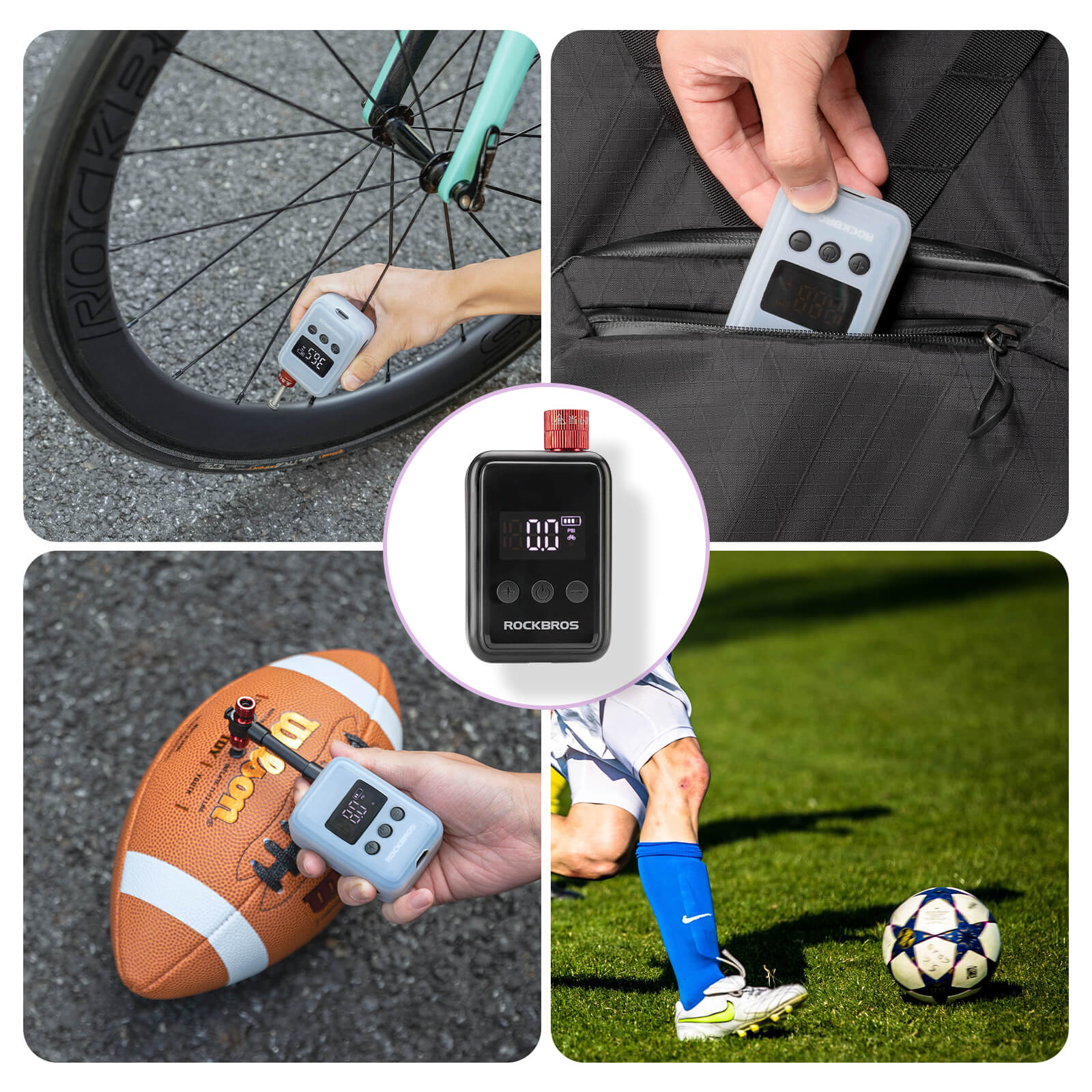 Mini Elektrische Fahrradpumpe LED-Anzeige