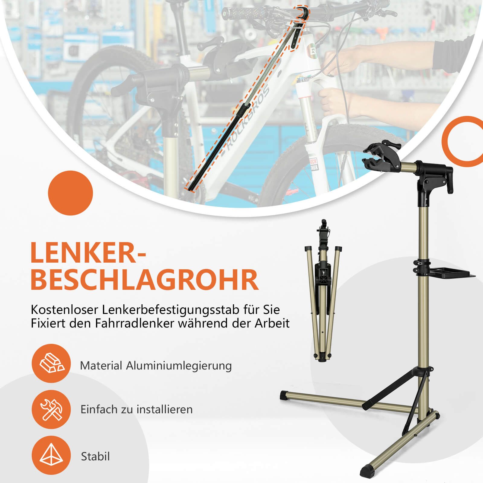 ROCKBROS Fahrrad Montageständer Fahrradhalter 65lbs für MTB Rennrad E-Bike