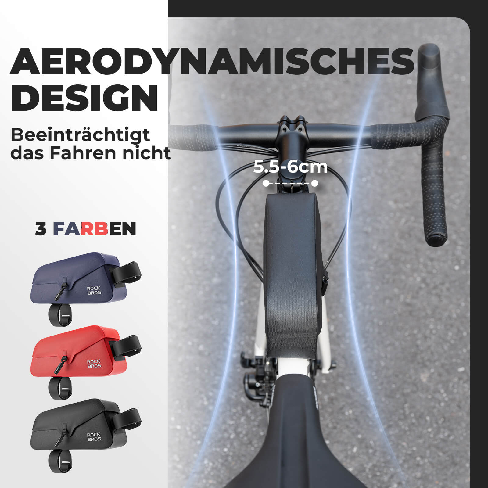 Magnetische Oberrohrtasche 100% Wasserdicht
