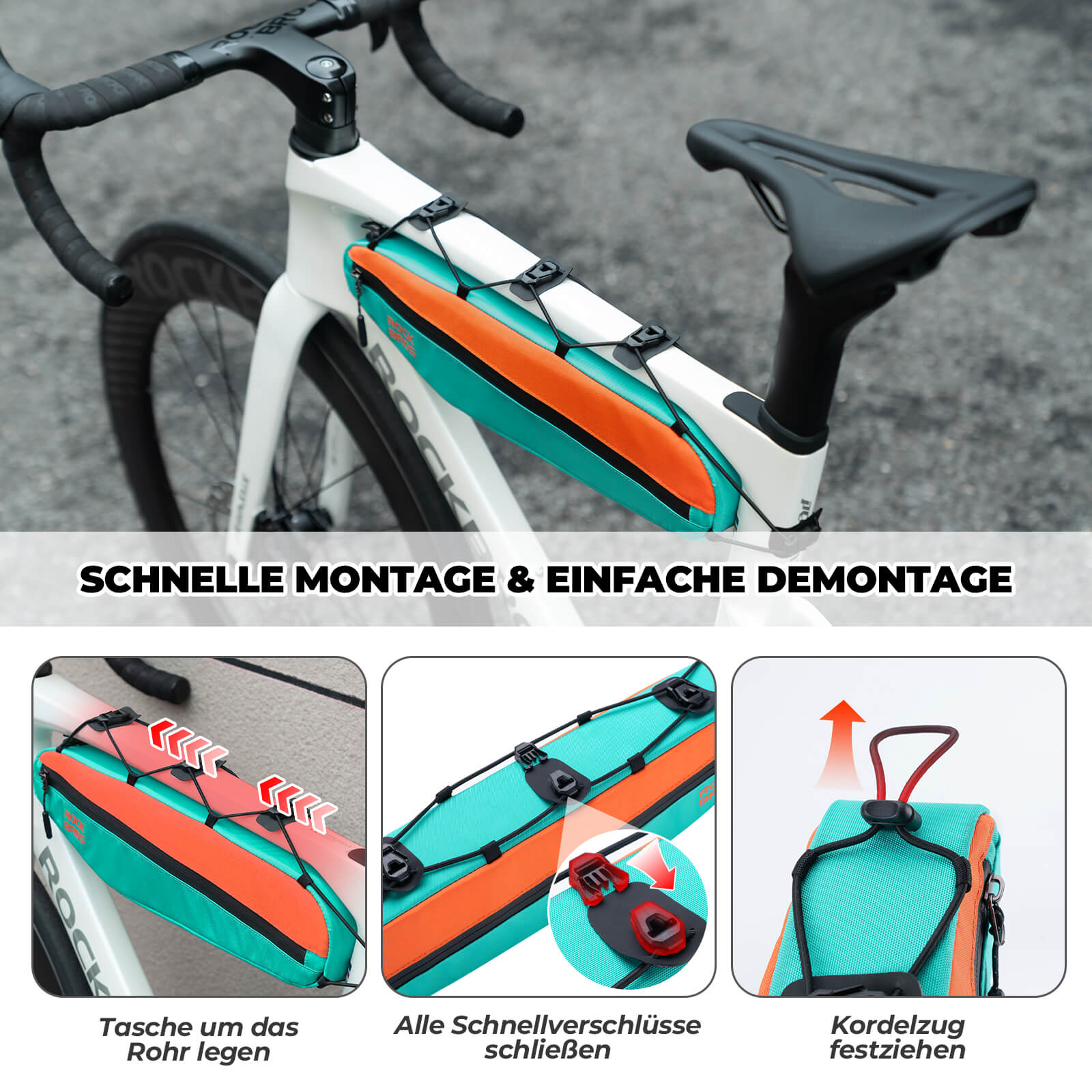 Fahrrad Rahmentasche Dreiecktasche 44cm 1,4L