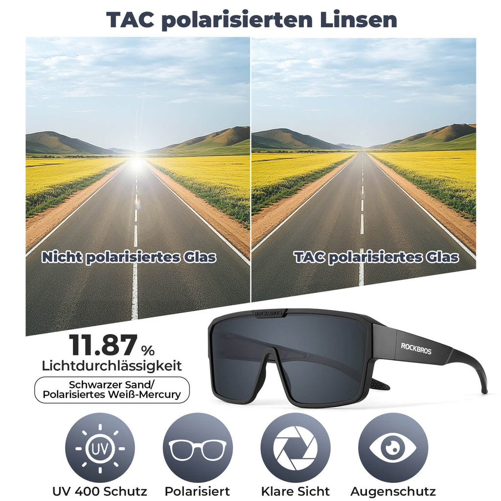 Polarisierte Überbrille für MTB und Rennrad