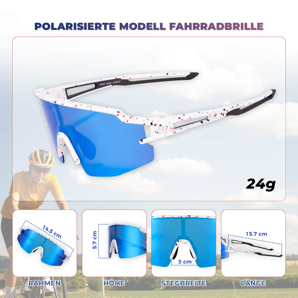 Winddichte und Polarisierte Sportbrille (UV400)