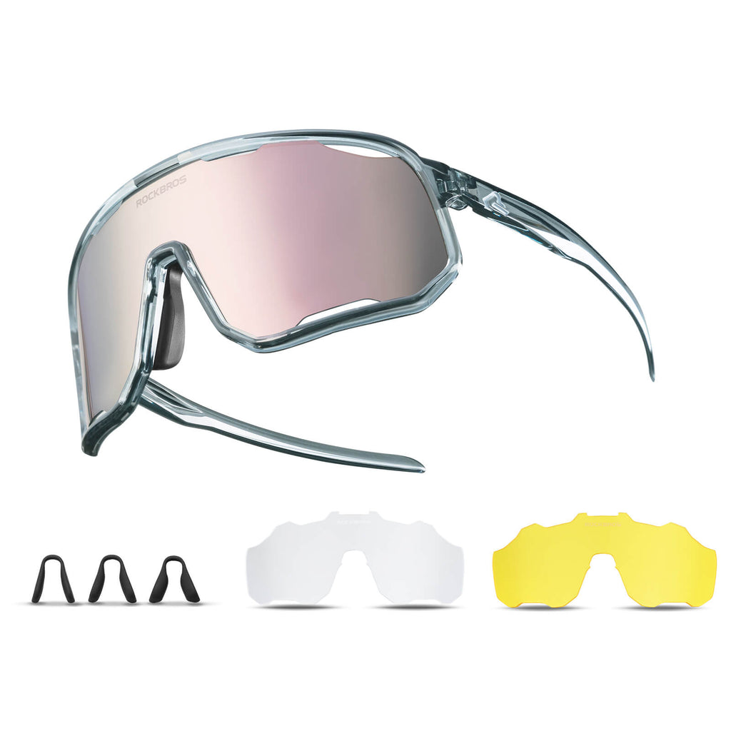 Polarisierte Unisex Fahrradbrille mit Wechsel-Nasenpads
