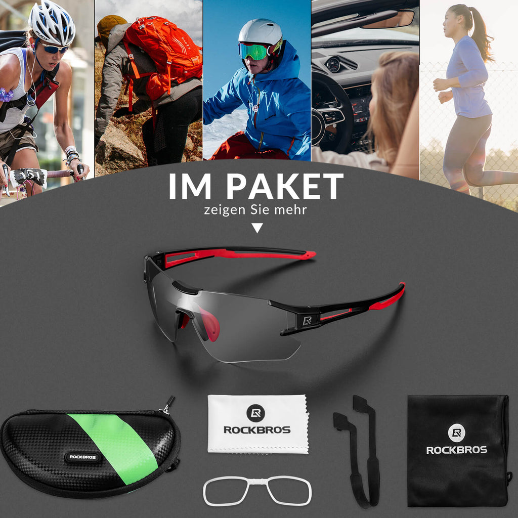 Photochromic Radbrille für Damen und Herren (UV-Filter)