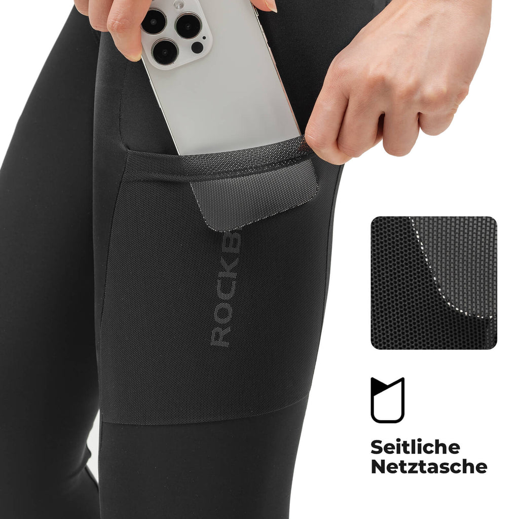 Fahrradhose Lange Radlerhose Gepolstert Atmungsaktiv Damen