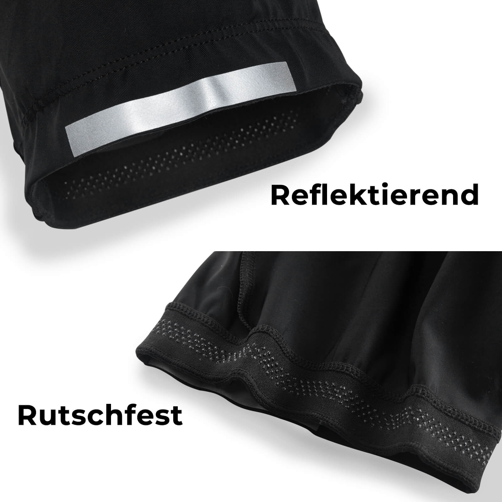 Fahrradhose mit 3D-Polster Atmungsaktiv Elastisch Reflektierend