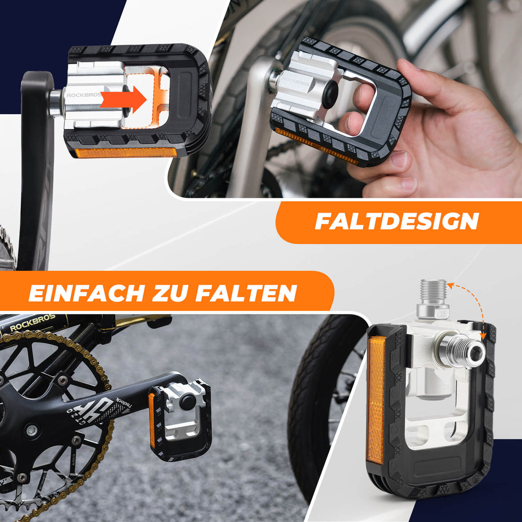 Fahrradpedale Faltbar Klapppedale 9/16"