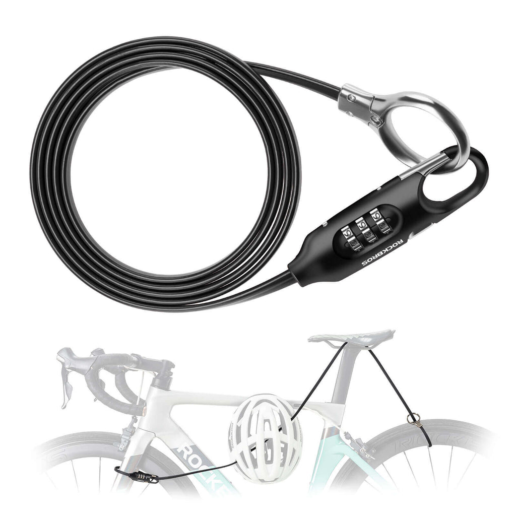 ROCKBROS Fahrradschloss Kabelschloss 150cm mit Zahlencode Anti-Diebstahl