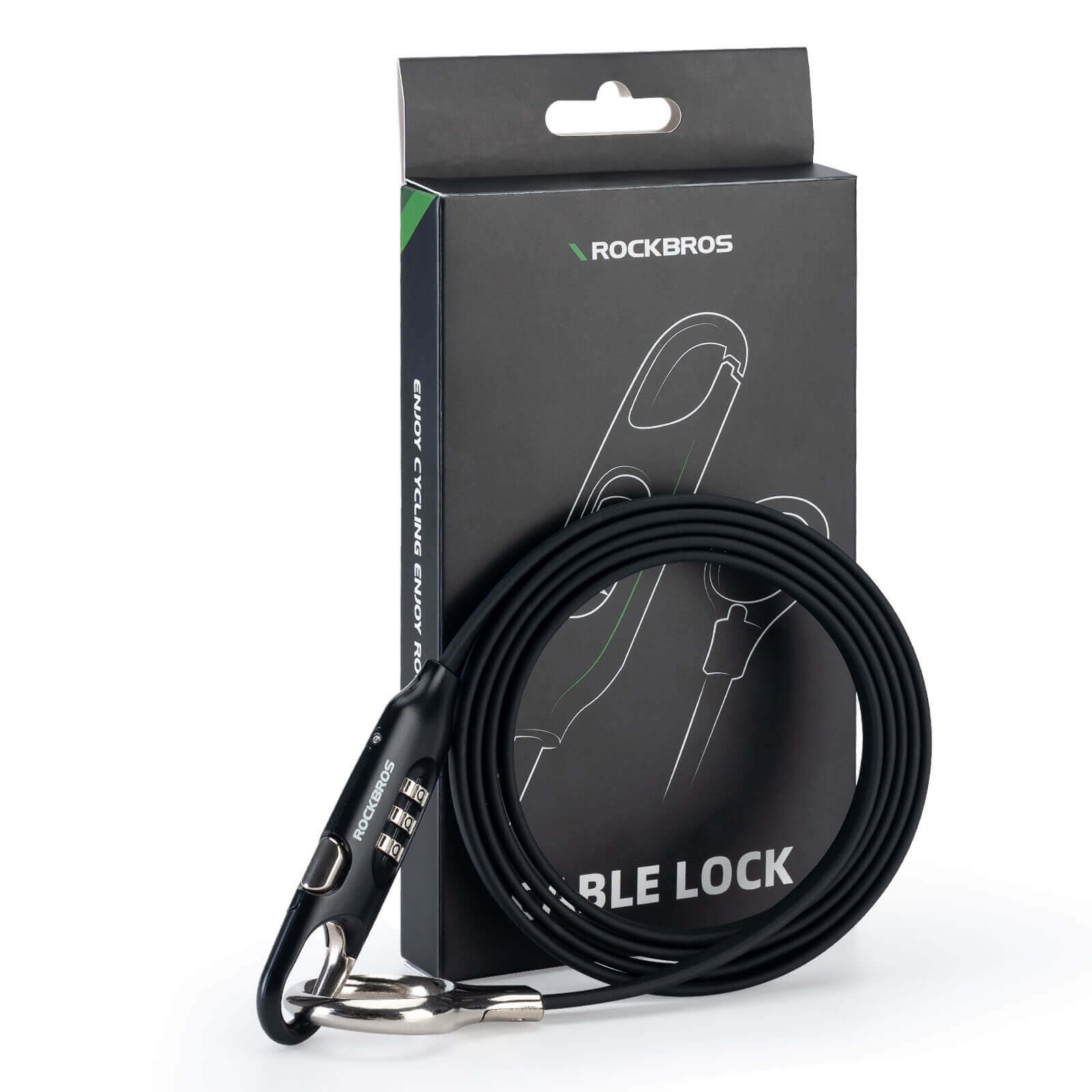 ROCKBROS Fahrradschloss Kabelschloss 150cm mit Zahlencode Anti-Diebstahl
